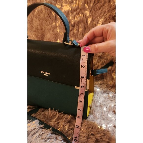 Dune London Womens Teal/Mustard Top Handle Bag - Picture 5 of 8
